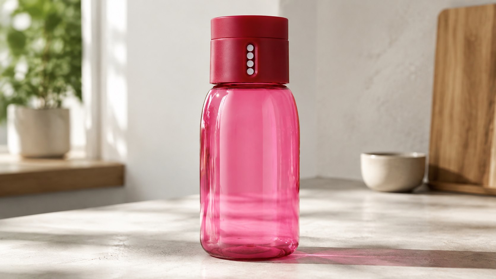 Joseph Joseph Dot 400 ml: rosa Flasche gegen vergessene Trinkpausen