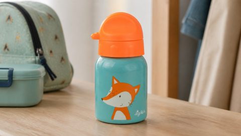 sigikid Fuchs 250 ml: kleine Edelstahlflasche für den Kita-Rucksack